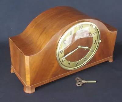 Working C1949 Junghans Art Deco Chiming Mantel Clock W/ Key - Recently Serviced • $427.27