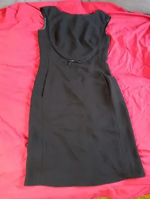 MELINDA ENG VINTAGE Size M Formal Sleeveless Black Dress Bow  • $13