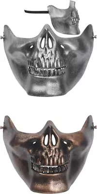 $9.95 • Buy Adult Skeleton Skull Crazy Men Insane Restraint Hannibal Lecter Costume Mask
