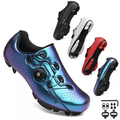 Men's MTB Shoes Self-locking Cycling Shoes Non-slip Racing Road Bike Sneakers • $42.14