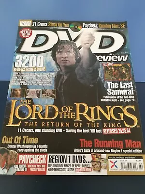 DVD Review Issue 64 Magazine Lord Of The Rings Return Of The King With Map • £4.99