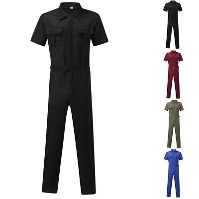 Mens Mechanic Jumpsuit Coverall Workwear Boilersuit Protective Work Gear M-3XL • $60.19