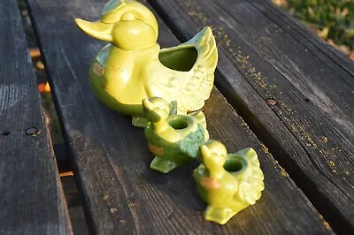 Royal Haeger Ducks Planter And Candle Holders 1950's Pristine • $80