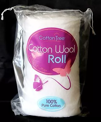 One Pack Of Cotton Tree Cotton Wool ROLL 100% Pure Cotton 125g Softer Fluffier • £7.68