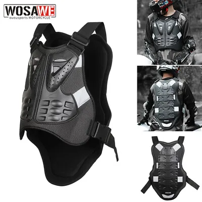 WOSAWE Adult Motorcycle Vest Chest Protector Body Armor Jacket Spine Protection • $44.97