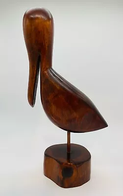 Wallace Spencer Pelican Shorebird Wood Carving Signed And Dated Ocracoke NC 1984 • $64.99
