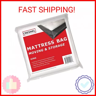 CRESNEL Mattress Bag For Moving & Long-Term Storage - King Size - Enhanced Mattr • $18.62