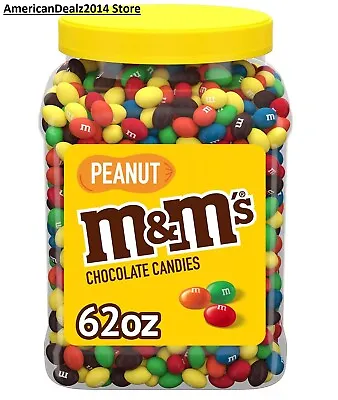 M&M'S Peanut Milk Chocolate Candy Bulk Jar (62 Oz.) FREE SHIPPING • $24.90