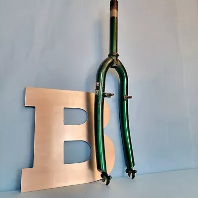 Vintage GT CrMo 1 1/8  Threaded 26” Wheel Rigid MTB Fork Green Chromoly  C24 • $40