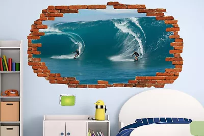 £15.99 • Buy Surf Surfing Surfer Wall Sticker Big Waves Ocean Sea Room Decoration Decal Mural