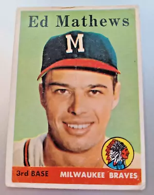1958 Topps #440 Ed Mathews Braves G/VG • $5.99