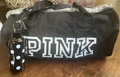 Victoria Secret’s PINK Duffle  Bag Large W/ Attached Water Bottle NWT Black • $25