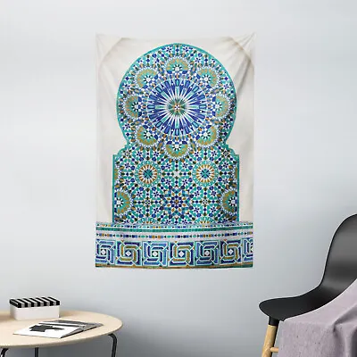 Moroccan Tapestry Eastern Ceramic Tile Print Wall Hanging Decor • $18.95