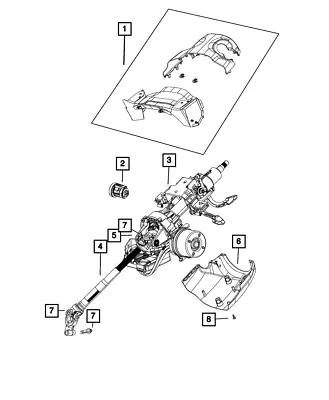 Genuine Mopar Steering Column Intermediate Shaft Upper 68438450AB • $18.92