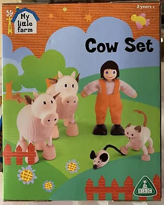 ELC Kids ‘My Little Farm’- Wooden Cow Toy Set • £14.99