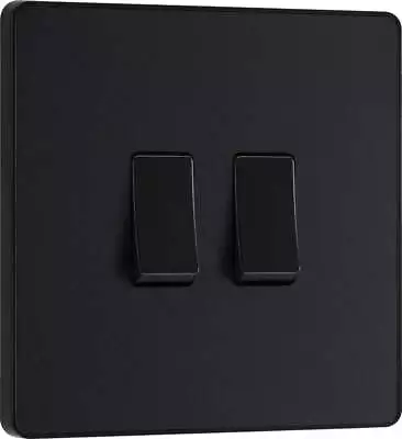 £7.99 • Buy Electrical Switches Sockets  Dimmers Screwless Matt Black BG Evolve Wall Plate
