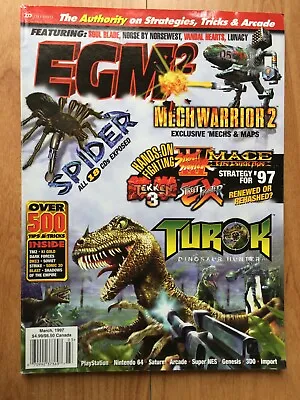 EGM2 March 1997 #33 Mech Warrior 2 Turok Spider Street Fighter 500 Tips/Tricks • $30