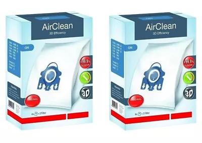 2 X  Miele GN Airclean 3D Dust Vacuum Bags - 4 Bags +2 Filters Per Box • $28.99