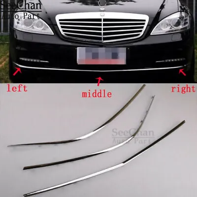 Front Bumper Trim Outer Molding Chrome Set Fit For 2010-2013 Mercedes W221 S350 • $59.99