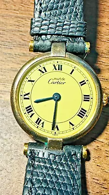 Cartier Must De Cartier Vermeil Ivory Quartz Women's Watch • $795