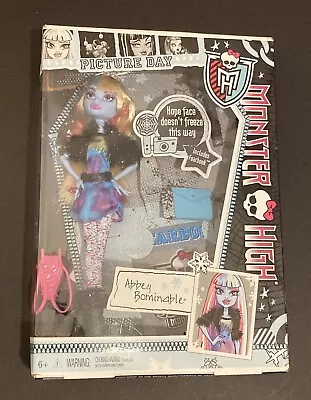 Monster High Doll ABBEY BOMINABLE Picture Day New In Box ORIGINAL 1ST WAVE 2012 • $50