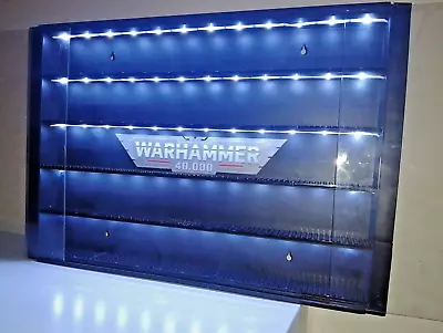 Warhammer Display Case With LED Lighting Wall Mountable Miniatures Model 40K  • $96.01