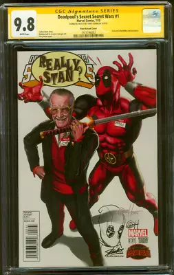 Deadpool Secret Secret Wars 1 CGC 9.8 SS Horn Stan Lee Color Variant Sketch • $449.99