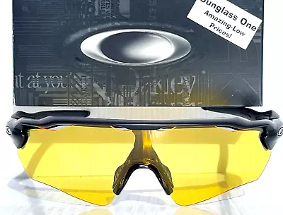 Oakley RADAR EV PATH Matte Black POLARIZED Galaxy Yellow Amber Sunglass 9208 • $138.86