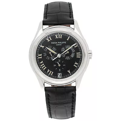 Patek Philippe Annual Calendar 5035P Platinum Black Dial 37mm Automatic Watch • $35880