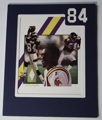 Randy Moss Minnesota Vikings Game Used Jersey Photo Card Coa Sierra Sun Editions • $20.99