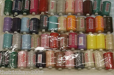 £22.99 • Buy Superstitch 1000 Yard Mixed Colours Sewing Polyester Thread 120s X 50 Reels 