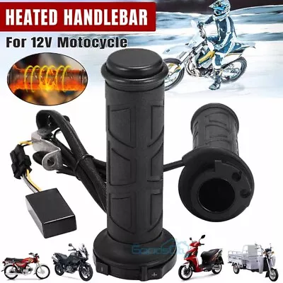 Universal 12V Fast Heated Grips Handlebar Warm Hand Grips For Motorcycle ATV US • $21.61