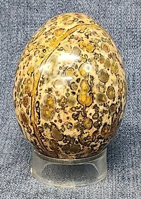 Leopard Grain Safari Jasper Stone Egg Polished Gemstone W/Stand U-10I • $55