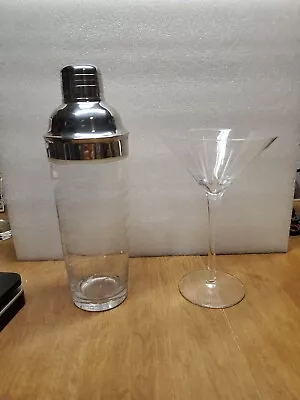 Mikasa Cheers Martini Glass & Cocktail Shaker Euc ( M 22 ) • $49.99