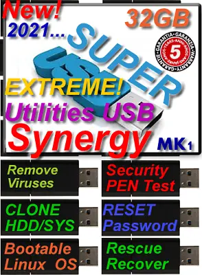 Unlimited Virus Removal 32gb USB Boot Stick Scan Clean Remove Quarantine Malware • $25.61