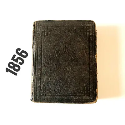 £50 • Buy 1856 Antique Original Holy Bible Old Illustrated Family Bible Religious Book