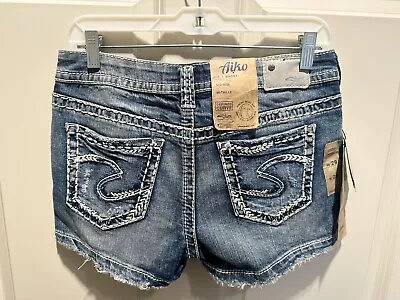 NWT 29x3 Silver Aiko Mid-Rise Shorts Distressed  • $35