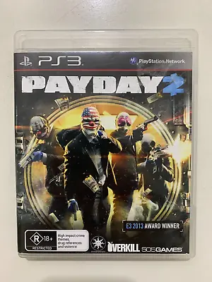 Payday 2 Game PlayStation 3 Region 4 Blu-ray Disc Complete With Game Manual • $20