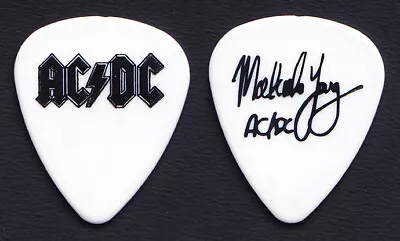 AC/DC Malcolm Young Signature White/Black Guitar Pick - 1990 Razors Edge Tour • $99.99