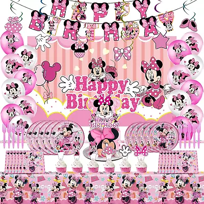 Minnie Birthday Party Supplies Minnie Birthday Party Balloon Decorations Theme • $47.32