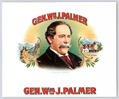 Civil War General William Jackson Palmer Vintage Cigar Box Label 9x7  • $7.95