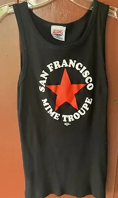 Vintage San Francisco Mime Troupe T Shirt Tank Top  ALLIANCE Label SMALL • $22