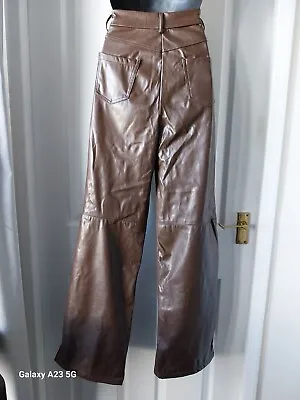 Cat60. Brown Pvc/vinyl  Trousers Size M By Shein • $14.94