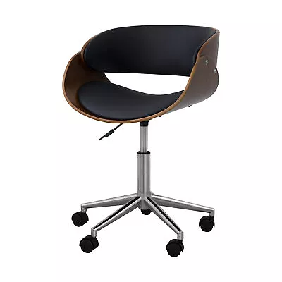 Teamson Home Leather Curved Swivel Adjustable Office Chair Computer Dining Chair • $119.99