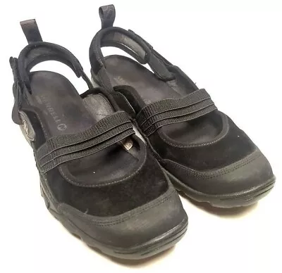 Merrell MIMOSA GINGER Womens Size 7 Black Slip On Mary Janes Slingback Sandals • $32.56