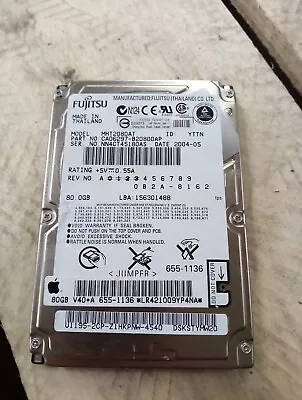 Apple MHV2080AT Fujitsu 80GB Hard Drive • $25
