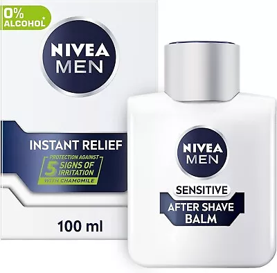 NIVEA MEN Instant Relief - Sensitive Post Shave Balm With 0% Alcohol 100ml • £5.40