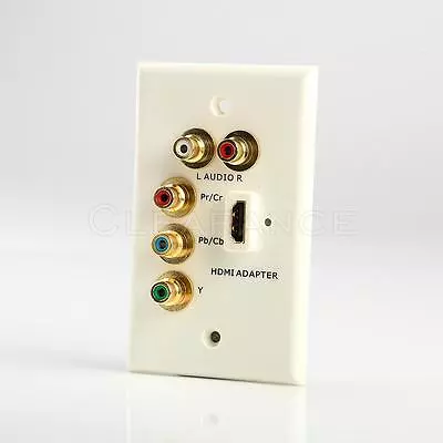 $21.46 • Buy Surround Home Theater Wall Plate Banana Binding Post HDMI/Component/Port