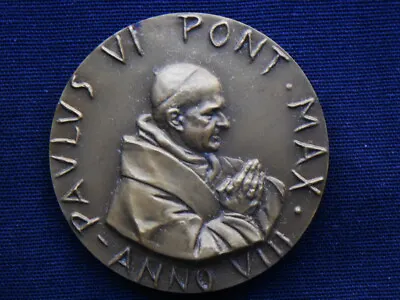 1970 Italy VATICAN Official Bronze MEDAL Pope PAOLO VI Montini Anno 8 • $19.99