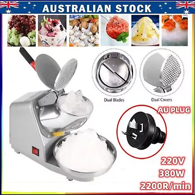 Upgraded Electric Ice Crusher Shaver Snow Cone Maker Commercial Machine 2200R/m • $60.99